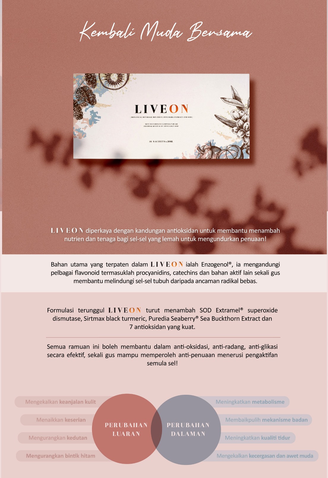 LIVEON - Re-explore your youthful diary Enzogenol